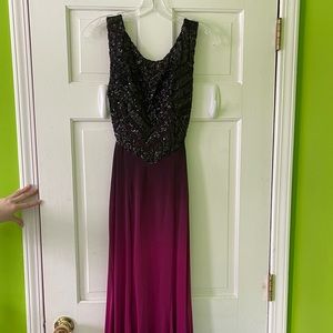Elegant ombré full length dress